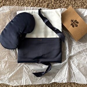 Guerlain Blue Silky Sleep Mask and Pouch